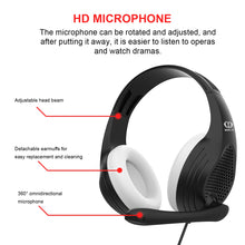 3.5mm Wired Over-Ear Headphones with Mic, Noise Cancelling, Stereo Bass, Soft Earmuffs for Gaming PC/PS4/PS5/XBOX/Laptop/Phone/T