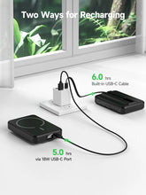 10000mAh Wireless Magnetic Power Bank for iPhone 16 15 14 13 12 Magsafe Battery Pack Portable Charger with Built-in USB C Cable