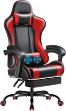 Furmax Gaming Chair, Video Game Chair with Footrest and Massage Lumbar Support, Swivel Seat Height Adjustable Computer Headrest