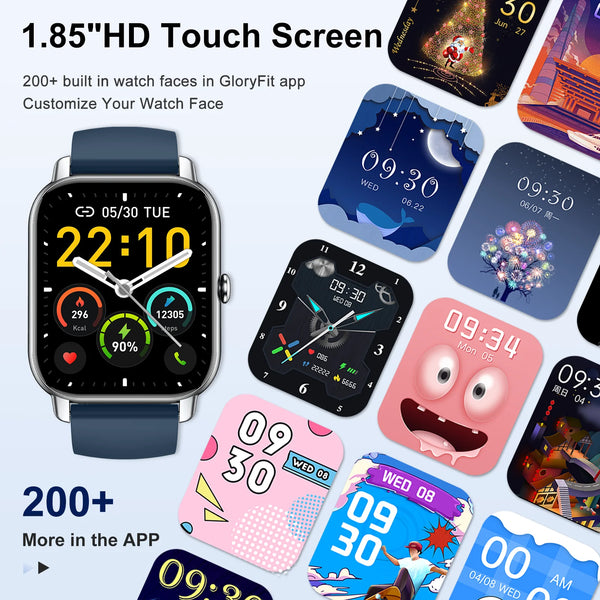 Smart Watch, 1.85" Smartwatch for  IP68 Waterproof, 110+ Sport Modes, Fitness Activity Tracker, Heart Rate Sleep Monitor.