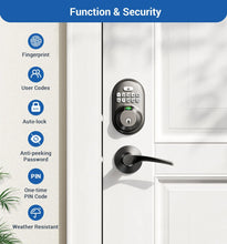 Front Door Keyless Entry Deadbolt Lock, Keypad Electronic Deadbolt with Handle for Front Door