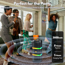 Bluetooth Speaker, Wireless Portable Waterproof Speaker with Stylish Lights, Support TWS/TF Card/USB/AUX, Loud HD Stereo Sound