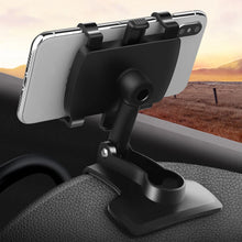 Car Mobile Phone Mount 360 Degree Rotating Rearview Mirror Navigation Bracket Dashboard Adjustable Spring Clip Cell Phone Holder