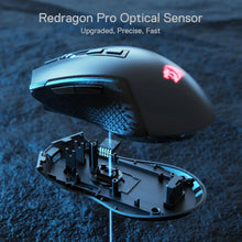 Redragon M693 LIT Wireless Gaming Mouse, 12800 DPI Mice w/ 3-Mode Connection, BT & 2.4G Wireless, 7 Macro Buttons