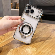 Luxury Shockproof Plating Bright Stand Case for iPhone 17 Air 16 15 14 13 12 11 Pro Max Plus X XS XR for Magsafe Magnetic Cover