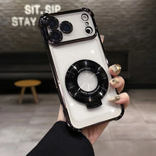 Luxury Shockproof Plating Bright Stand Case for iPhone 17 Air 16 15 14 13 12 11 Pro Max Plus X XS XR for Magsafe Magnetic Cover