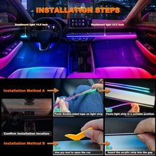 Dreamcolor Interior Car LED Strip Lights USB RGB 2 in 1 with Car Ambient Lighting Kits Dynamic Chasing Music Sync Neon light