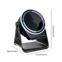 Wireless Induction Speaker with Bluetooth-compatible Speaker Stereo Sound Cell Phone Stand for Home and Outdoors