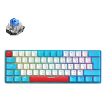 T60 Mechanical Gaming Keyboard Red/Blue Switch 62 Keys Gaming Keyboard USB Mini Wired Backlit Portable Travel for Game Laptop PC