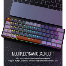 T60 Mechanical Gaming Keyboard Red/Blue Switch 62 Keys Gaming Keyboard USB Mini Wired Backlit Portable Travel for Game Laptop PC