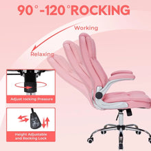 400lbs Executive Office Chair with Armrests,Big and Tall Computer Chair for Heavy People,Heavy Duty Ergonomic Comfy Chair (Pink)