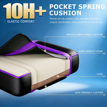 Ergonomic Gaming Chair with Padded Spring Seat, Adjustable Lumbar Support & Footrest for Long-Lasting Comfort