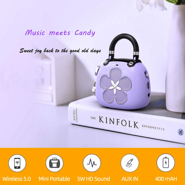 DOSS Mini Bluetooth 5.0 Speaker Candy 5W Mighty Sound Cute MP3 Music Player Sound Box Wireless Portable Speakers Ideal Gift Idea