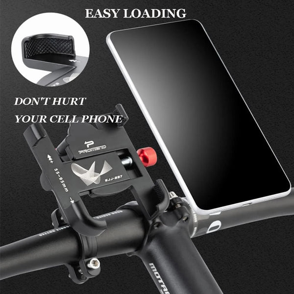 2025 Motorcycle Bike Phone Holder Mount Moto Bicycle Handlebar Bracket 360 Rotating Cell Phone Stand for Motorcycle Bike Scooter
