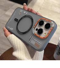 Matte Magnetic Case For iPhone 17 16 15 13 14 Pro Max Plus Magsafe Wireless Charge Frosted Back Metal Lens Frame Buttons Cover