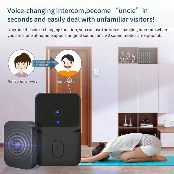 1pc Tuya Smart WiFi Video Doorbell, HD Night Vision 2-Way Audio with Chime
