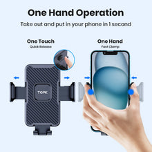 TOPK Car Phone Mount, Universal Dashboard & Windshield Holder, Compatible with iPhone 15 14 13 12 Pro Max, Samsung S24 Ultra