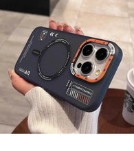 Matte Magnetic Case For iPhone 17 16 15 13 14 Pro Max Plus Magsafe Wireless Charge Frosted Back Metal Lens Frame Buttons Cover