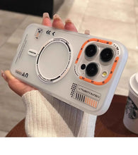 Matte Magnetic Case For iPhone 17 16 15 13 14 Pro Max Plus Magsafe Wireless Charge Frosted Back Metal Lens Frame Buttons Cover