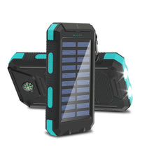 20000mAh Solar Power Bank Large Capacity Portable Outdoor Fast Charging Built-in Li-polymer Battery LDE Light for iphone Samsung