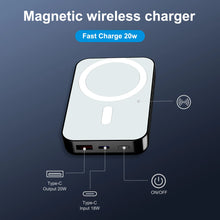 Magnetic Wireless Portable Charger Power Bank 10000mAh PD20W Built-In LED Display For iPhone 16/15/14/13/12/Pro/Mini/Pro Max