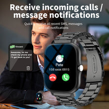2025 Fitness Smart Watch for Men Women HD Screen: Durable Stainless Steel Strap Bluetooth Wireless Calling Message Reminder
