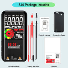 BSIDE Smart Digital Multimeter S10 S11 Profesional 9999 Multitester DC AC Volt Capacitor Ohm Diode USB Recharge Electric Tester