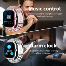 2025 Fitness Smart Watch for Men Women HD Screen: Durable Stainless Steel Strap Bluetooth Wireless Calling Message Reminder