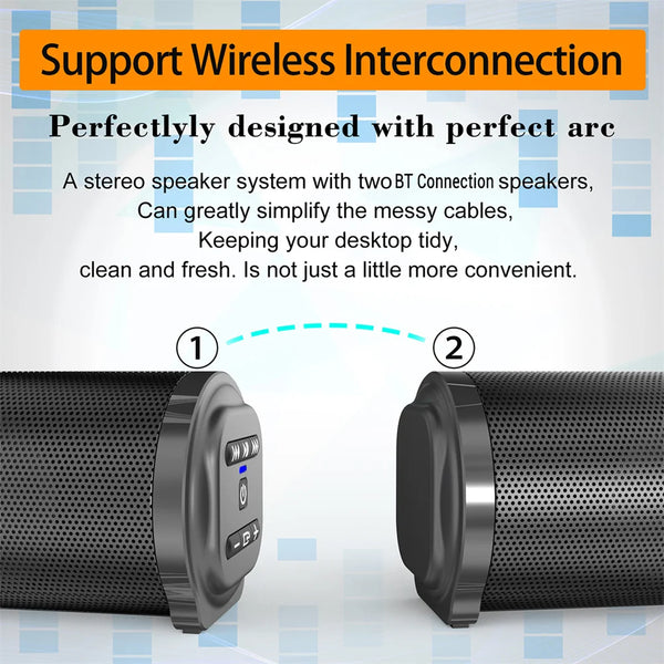 Sound Bar TV Sound System Bluetooth Speaker Wireless Subwoofer Bass Home Theater Rechargeable Lound Portable Speaker