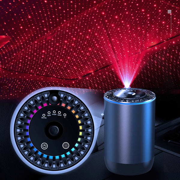 Smart Car Air Freshener, 160ML Car Fresheners Diffuser Long Lasting 6 Months with RGB Lights and Star Lights, 3 Mode Adjustable