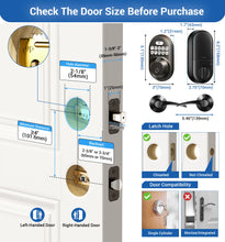 Front Door Keyless Entry Deadbolt Lock, Keypad Electronic Deadbolt with Handle for Front Door