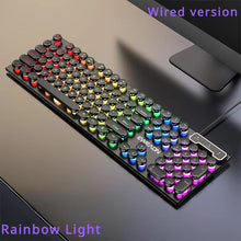 Punk Style Mechanical Keyboard 104 Keys Usb Wired Gaming Keyboards Rgb Backlit for Pc Laptop Gamers Wired Keyboard Plug and Play