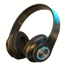 Wireless Over Ear Headphones - Active Noise Canceling, Deep Bass, LED Light, Portable Folding Design for Music, Sports & Games