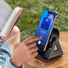Wireless Induction Speaker with Bluetooth-compatible Speaker Stereo Sound Cell Phone Stand for Home and Outdoors