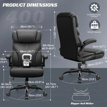 Ergonomic Office Chair with Adjustable Armrests, Lumbar Support, and Rocking Function for Big and Tall Users