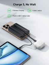 10000mAh Wireless Magnetic Power Bank for iPhone 16 15 14 13 12 Magsafe Battery Pack Portable Charger with Built-in USB C Cable