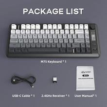 MAMBASNAKE x ZIYOU LANG M75 Wireless Membrane Keyboard, RGB Backlit Rechargeable 2000mAh Battery
