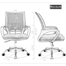 Ergonomic Mesh Office Chair with Lumbar Support - Adjustable Computer Desk Chair for Back Pain Relief, Gaming & Work