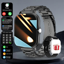 2025 Fitness Smart Watch for Men Women HD Screen: Durable Stainless Steel Strap Bluetooth Wireless Calling Message Reminder