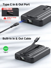 10000mAh Wireless Magnetic Power Bank for iPhone 16 15 14 13 12 Magsafe Battery Pack Portable Charger with Built-in USB C Cable