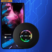 2025 New bathroom waterproof wireless LED suction Cup Mini Bluetooth speaker Portable outdoor sports stereo speakers