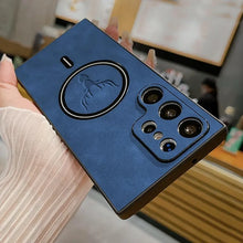 Magnetic Leather Case for Samsung Galaxy S24 S23 S22 S21 FE Ultra Plus Note 20 Cover Vintage Wireless Charging for Magsafe Shell