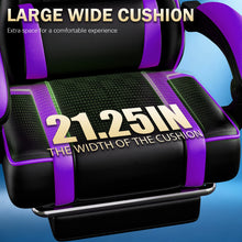 Ergonomic Gaming Chair with Padded Spring Seat, Adjustable Lumbar Support & Footrest for Long-Lasting Comfort