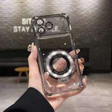 Luxury Shockproof Plating Bright Stand Case for iPhone 17 Air 16 15 14 13 12 11 Pro Max Plus X XS XR for Magsafe Magnetic Cover