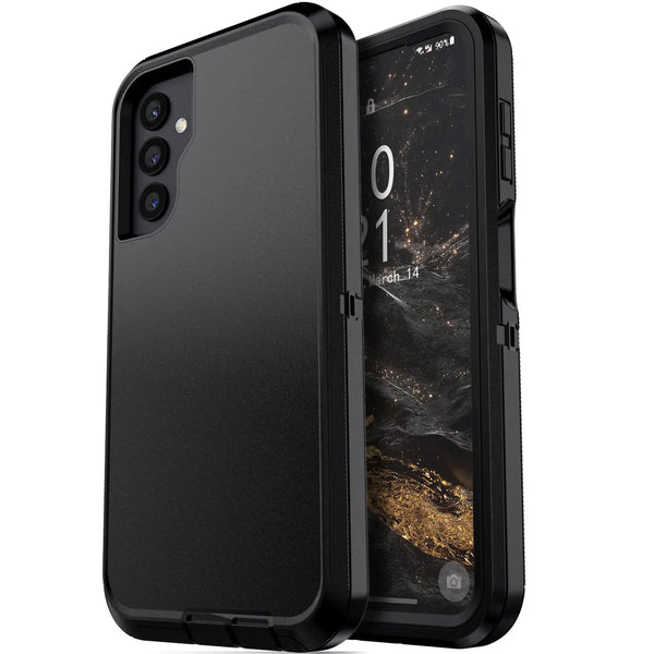 Black For Samsung Galaxy A14 4G 5G Case Heavy Duty Shockproof Hard Protective Rugged Hybrid 3in1 Layers Cover