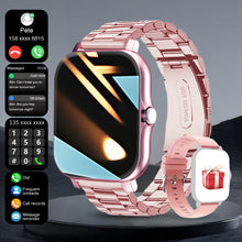 2025 Fitness Smart Watch for Men Women HD Screen: Durable Stainless Steel Strap Bluetooth Wireless Calling Message Reminder