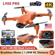L900 Pro Drone 4K Dual Camera with 5G GPS - Brushless Foldable Quadcopter 1.2KM FPV Range, HD Aerial Photography RC for Adults