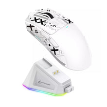 ATTACK SHARK X11 Wireless Gaming Mouse with RGB Magnetic Charging Dock, Wired/2.4G/BT, 22K DPI,Ultralight 59g Tri-Mode with Tape