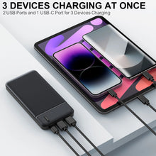 Portable Charger Power Bank 10000mAh, PD 22.5W Battery Pack, Slim Design, 3 Outputs, 2 Input.