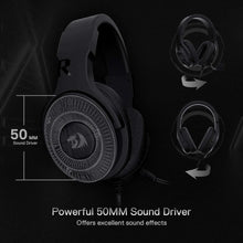 Redragon H350 RGB Wired Dynamic RGB Backlight Dynamic RGB Backlight Gaming Headset 50MM Drivers Over-Ear Headphones